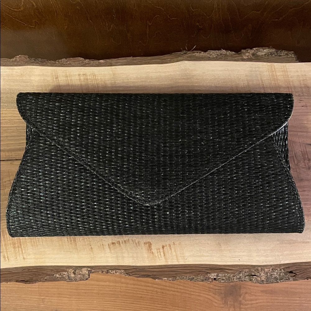 Urban Expressions Black Clutch (or gold chain strap) Purse